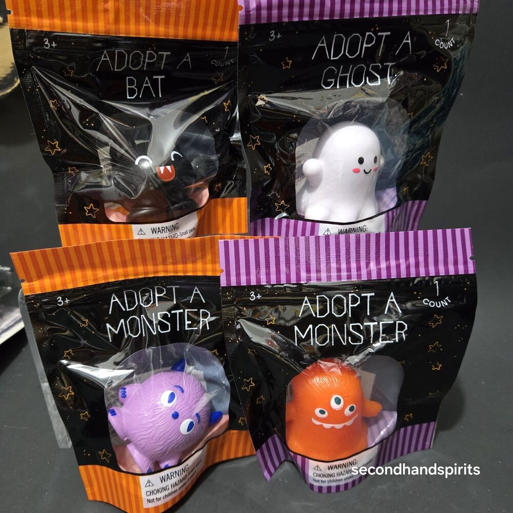 2026 Target Bullseye Set Of 4 Adopt A Pets Mini Toys Ghost Bat & Monster x2 NEW